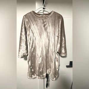 ⚫️ Zara ⚫️ crinkled velvet drop shoulder mini dress/shirt - size small